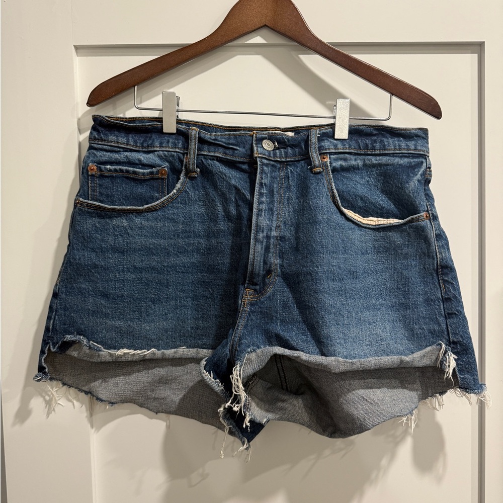 Abercrombie & Fitch Curve Love Mom Short High Rise